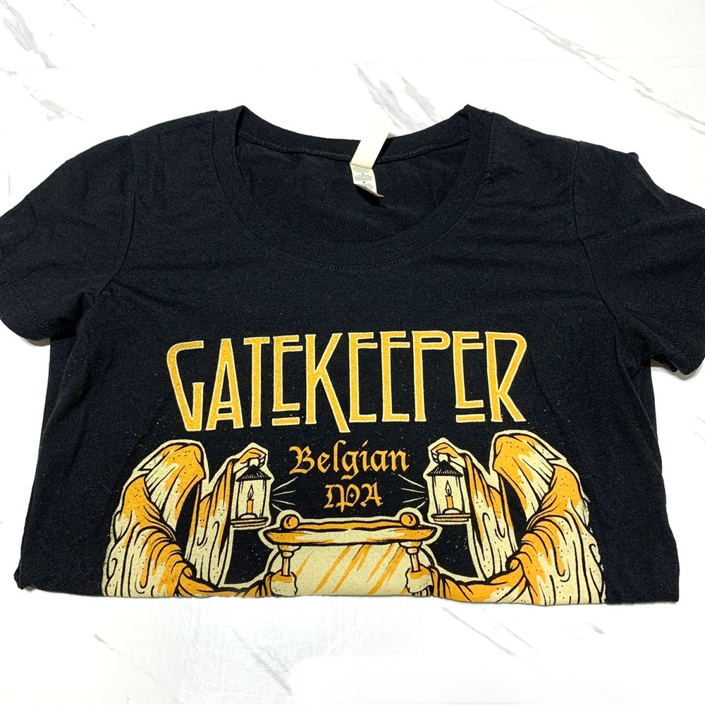 Bella Canvas Women Black Comfy Gatekeeper Belgian Noah Lightweight Tee Sz Medium